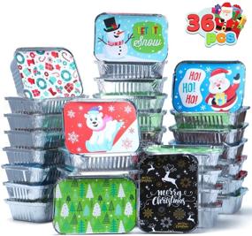 img 4 attached to JOYIN Christmas Rectangle Containers Disposable