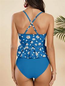 img 2 attached to Ferbia Waisted Tankini Swimsuit Swimwear Women's Clothing and Swimsuits & Cover Ups