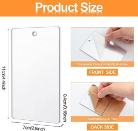 img 3 attached to 🪞 Featherweight Pocket Mirror Blanks | Heat Transfer Sublimation Mirror | Compact DIY Acrylic Mirror for Women & Men | Makeup Mirror for Traveling, Shaving, Outdoors