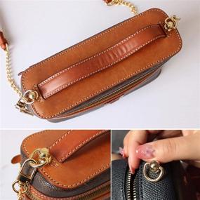 img 1 attached to 👜 Enhance Your Leather Crossbody Purse Craft with 4Pcs Brass Ball Studs Rivets D Ring