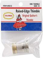 🧵 enhanced colonial needle sst-12 thimble with raised edge, size 12 logo