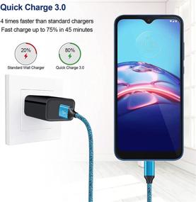 img 3 attached to 🚗 Ultra-Fast 30W Car Charger Adapter: Quick Charge 3.0 Micro USB Cable for Moto, Samsung, LG