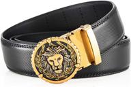 👔 black and gold men's leather belts - adjustable fashion comfort accessories logo