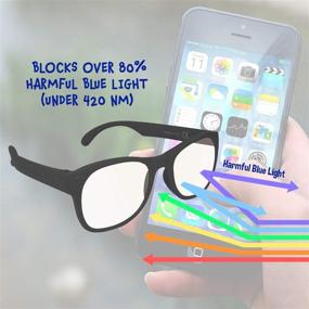 img 3 attached to Roshambo Baby Unbreakable Screen Time Blue Light Blocking AVN Glasses │ Junior Size (Age 4-12) │ Mint