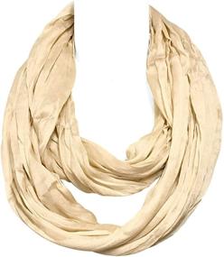 img 4 attached to 🧣 Soft and Silky Infinity Scarf by Wrapables