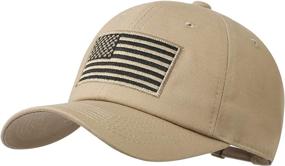 img 4 attached to 🧢 Adjustable Low Profile American Flag Hat – Unisex USA Baseball Cap, Plain Dad Hat for Outdoor Activities