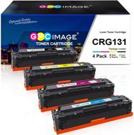 🖨️ gpc image remanufactured canon 131 131h toner cartridge replacement for imageclass mf8280cw lbp7110cw mf628cw mf624cw mf8230cn printer tray - 4 pack (black, cyan, magenta, yellow) logo