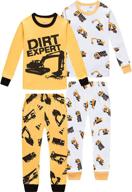 🚚 truck boys pajamas set: stylish sleepwear clothes for toddlers (size 2y-7y) logo