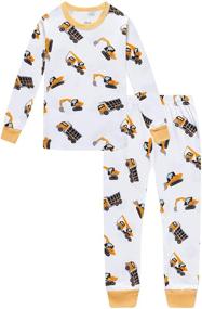 img 2 attached to 🚚 Truck Boys Pajamas Set: Stylish Sleepwear Clothes for Toddlers (Size 2Y-7Y)