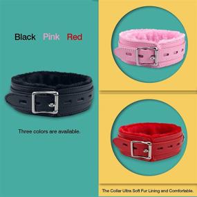 img 1 attached to 🖤 JOYMIN Black PU Leather Choker Collar Necklace with Long and Durable Detachable Leash Chain for Women and Ladies