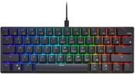 💥 rk royal kludge rk61 проводная игровая механическая клавиатура 60% - rgb подсветка, ультракомпактные синие переключатели, черная: маленький гигант для игровых энтузиастов логотип