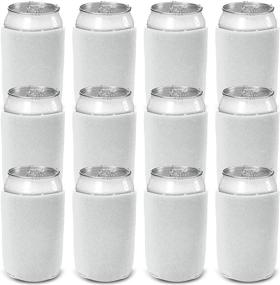 img 4 attached to CSBD Beer Can Coolers Sleeves - Insulated Reusable Drink Caddies for Parties, Weddings & Events (12 Pack, White)