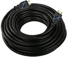 img 2 attached to 🔌 Black High Speed HDMI Cable Male to Male with Ethernet - 60ft (18.3M) | Supports 4K 30Hz, 3D, 1080p, Audio Return | CNE620107