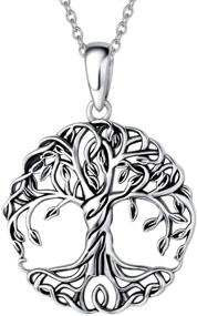 img 4 attached to 🌳 Agvana Sterling Silver Celtic Knot Tree of Life Dainty Pendant Necklace - Ideal Christmas, Anniversary, Birthday Gifts for Women, Girls, Wife, Mom, Grandma - Symbolic Family Tree Necklace for Her - Includes Velvet Bag