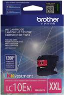 🖨️ brother printer lc10em super high yield magenta ink cartridge: enhanced color printing performance logo