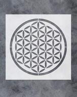 🌺 gss designs flower of life stencil for crystal grid art painting: mandala flower of life reusable stencils (12x12 inch) - laser cut painting stencil for floor, wall, tile, fabric, wood decor (sl-064) logo