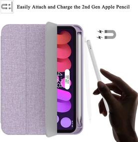 img 1 attached to Soke New IPad Mini 6 Case 2021 With Pencil Holder - [Full Body Protection + 2Nd Gen Apple Pencil Charging + Auto Wake/Sleep] Tablet Accessories