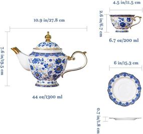 img 3 attached to 🍵 ACMLIFE 9-Piece Porcelain Teapot Service Set