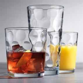 img 3 attached to 🍹 18 Piece Mixed Drinkware Glassware Set: Tumblers 17 oz., Rock 13 oz., and Juice 7 oz. – Home Essentials & Beyond Glass Cups Drinking Glasses