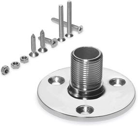 img 4 attached to 🔝 High-Quality ZOMCHAIN Antenna Mount Base: Marine Grade 316 Stainless Steel for Superior Performance