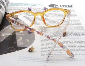 img 1 attached to 👓 Stylish Women's Reading Glasses - Fashionable Ladies Readers for Enhanced Comfort and Visual Clarity - Spring Hinge Arm - Lightweight Round Frame with Bonus Pouch