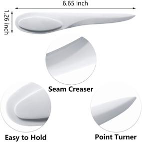 img 3 attached to 🧵 3-Piece Point Turner Seam Creaser Sewing Tool - Plastic Sewing Mark Turner and Presser