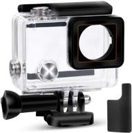 📸 yimobra waterproof housing case for gopro hero 4 and hero 3+ with quick release mount and thumbscrew - 147ft/45m underwater photography dive hero transparent (presented with bonus clip) logo