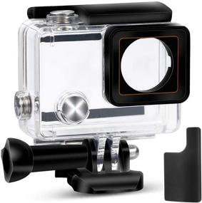img 4 attached to 📸 Yimobra Waterproof Housing Case for GoPro Hero 4 and Hero 3+ with Quick Release Mount and Thumbscrew - 147FT/45M Underwater Photography Dive Hero Transparent (Presented with Bonus Clip)