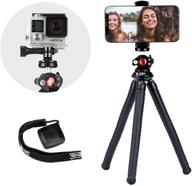 📷 versatile smartphone tripod with remote control, 360-degree ball head tripod including phone mount, camera stand tripod, perfect for iphone/android/camera compatibility logo