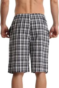 img 2 attached to Cotton Pajama Shorts Drawstring Pockets Men's Clothing