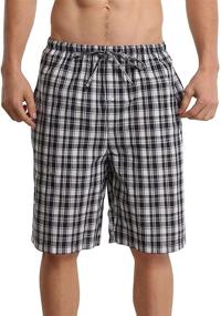 img 3 attached to Cotton Pajama Shorts Drawstring Pockets Men's Clothing
