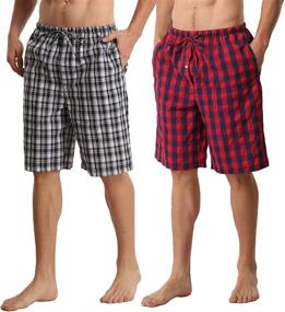 img 4 attached to Cotton Pajama Shorts Drawstring Pockets Men's Clothing
