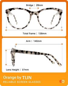 img 2 attached to TIJN Large Frame Blue Light Glasses for Women Men | Oversized Anti-Eyestrain Clear Computer & Gaming Blue Blocker Glasses