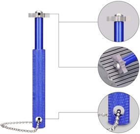 img 1 attached to ⛳ Golf Club Groove Sharpener by LZFAN - 6 Sided Tool for Sharpening, Re-Grooving, and Cleaning Irons, Includes Ball Chain - Essential Golf Club Accessory