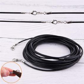 img 1 attached to WXJ13 Genuine Leather Cord: 10m Black & Coffee | Necklace Cord String & Jewelry Findings for Bracelets & Crafts