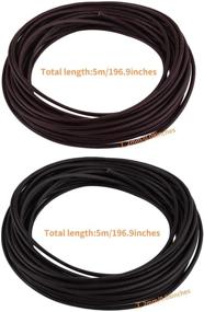 img 3 attached to WXJ13 Genuine Leather Cord: 10m Black & Coffee | Necklace Cord String & Jewelry Findings for Bracelets & Crafts