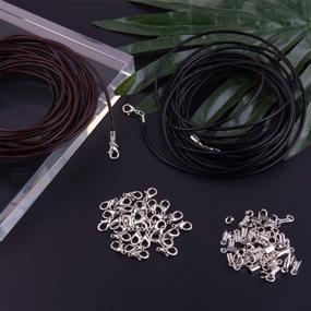 img 2 attached to WXJ13 Genuine Leather Cord: 10m Black & Coffee | Necklace Cord String & Jewelry Findings for Bracelets & Crafts