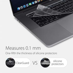 img 1 attached to 💻 Ультратонкий защитный чехол для клавиатуры Moshi ClearGuard для MacBook Pro 13''/16'' - совместим с Touch Bar, стойкий к стирке и повторному использованию, высокая прозрачность, раскладка US (2019-2020)