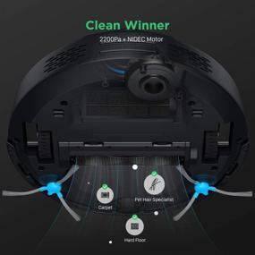 img 1 attached to 🤖 OPOVE Clearobo 3 Robot Vacuum Cleaner with Mop – 2200Pa Super Suction, Pet Hair Cleaning, App Control, Laser Smart Navigation, Precise Mapping, 180min Runtime (Black)