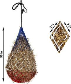 img 2 attached to 🐴 Majestic Ally 2 pcs Slow Feed 56” Hay Net for Horses: Reducing Waste, Simulating Grazing, Trailer and Stall Travel Feeder