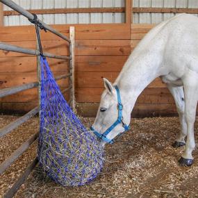 img 1 attached to 🐴 Majestic Ally 2 pcs Slow Feed 56” Hay Net for Horses: Reducing Waste, Simulating Grazing, Trailer and Stall Travel Feeder