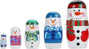 img 3 attached to 🎄 Yoption Matryoshka Handmade Christmas Birthday: Unique and Festive Russian Nesting Dolls for Holiday Celebrations