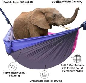 img 2 attached to Carabiners Lightweight Parachute Backpacking Hammock Pink
