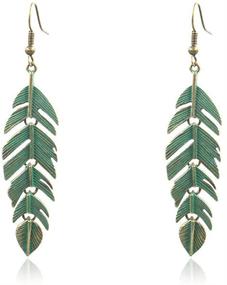 img 1 attached to 🌿 Exquisite Handmade Boho Lightweight Leaf Plant Drop Earrings with Detailed Texture Pendant - Perfect Holiday Gifts for Women and Girls