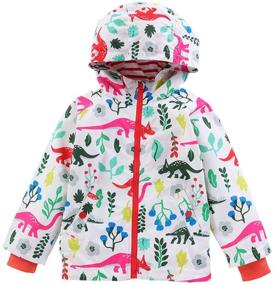 img 3 attached to 🦖 Playful Protection: KISBINI Cartoon Dinosaur Windproof Jackets & Coats for Boys' Outdoor Clothing