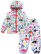 🦖 playful protection: kisbini cartoon dinosaur windproof jackets & coats for boys' outdoor clothing logo