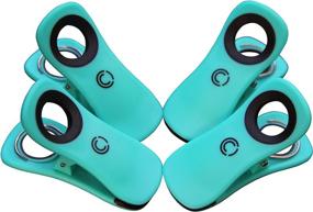 img 4 attached to 🏖️ Turquoise Beach Towel Clips for Pool Chairs, Beach Chairs, and Cruise Ships - No Rust Stainless Steel, Premium Durability, and Unmatched Quality to Prevent Towel from Blowing Away