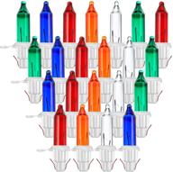 🎄 enhance your christmas lighting with 60-piece multi replacement bulbs set - versatile xmas decorations in both white and multi color логотип