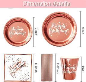 img 2 attached to 🎉 JSN PARTY Rose Gold Birthday Party Decorations Set: Banner, Curtains, Table Runner, Balloons, Plates, Cups, Tissue - Perfect for Girls/Women's Celebrations!
