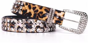 img 4 attached to Leopard Leather Fashion Haircalf Waistband Women's Accessories